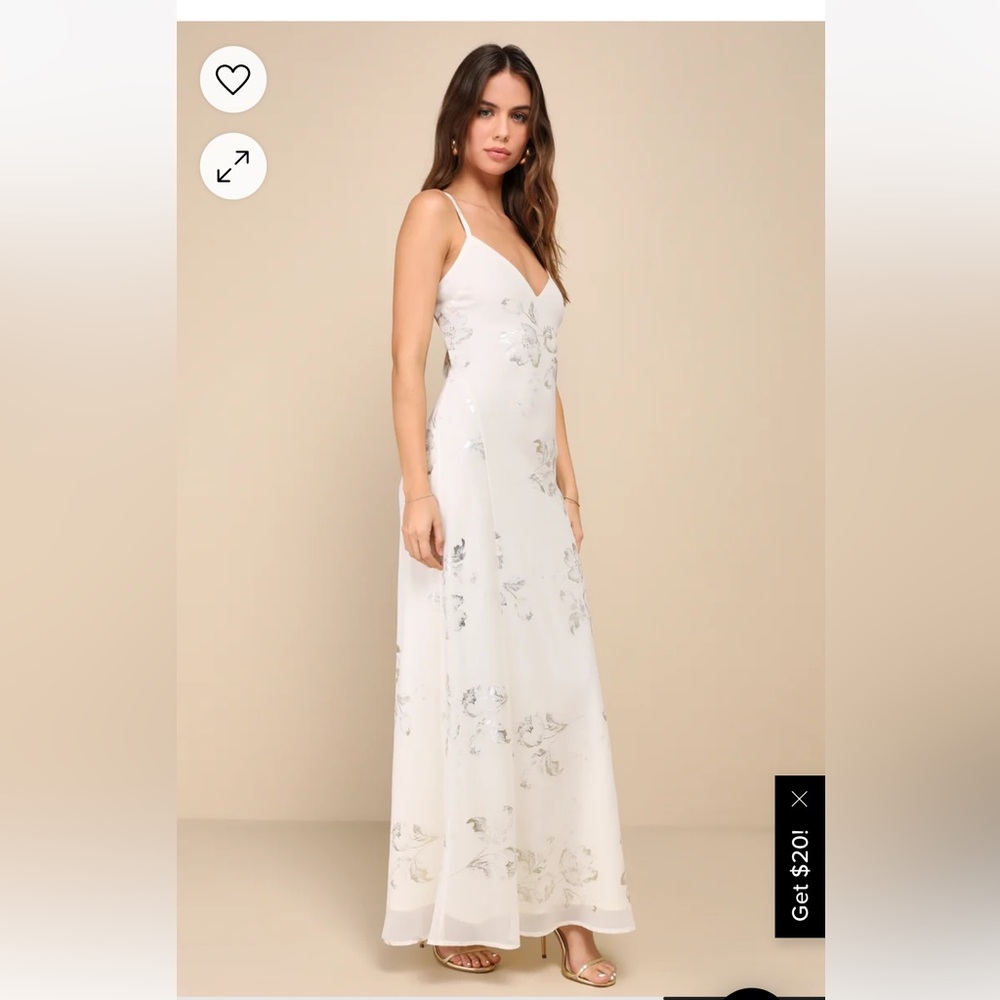 Lulu’s White Floorlength Drsss